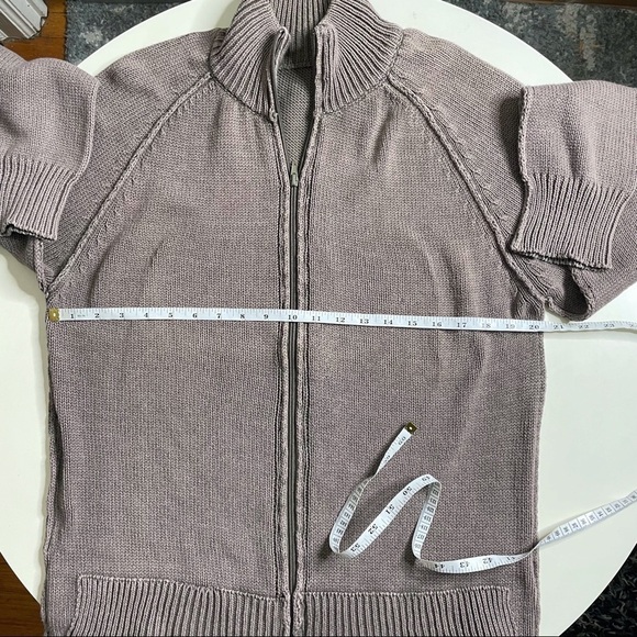 Lindbergh Men’s Cotton Blend Full Zip Knit Sweater Brown Size XXL - Picture 3 of 10